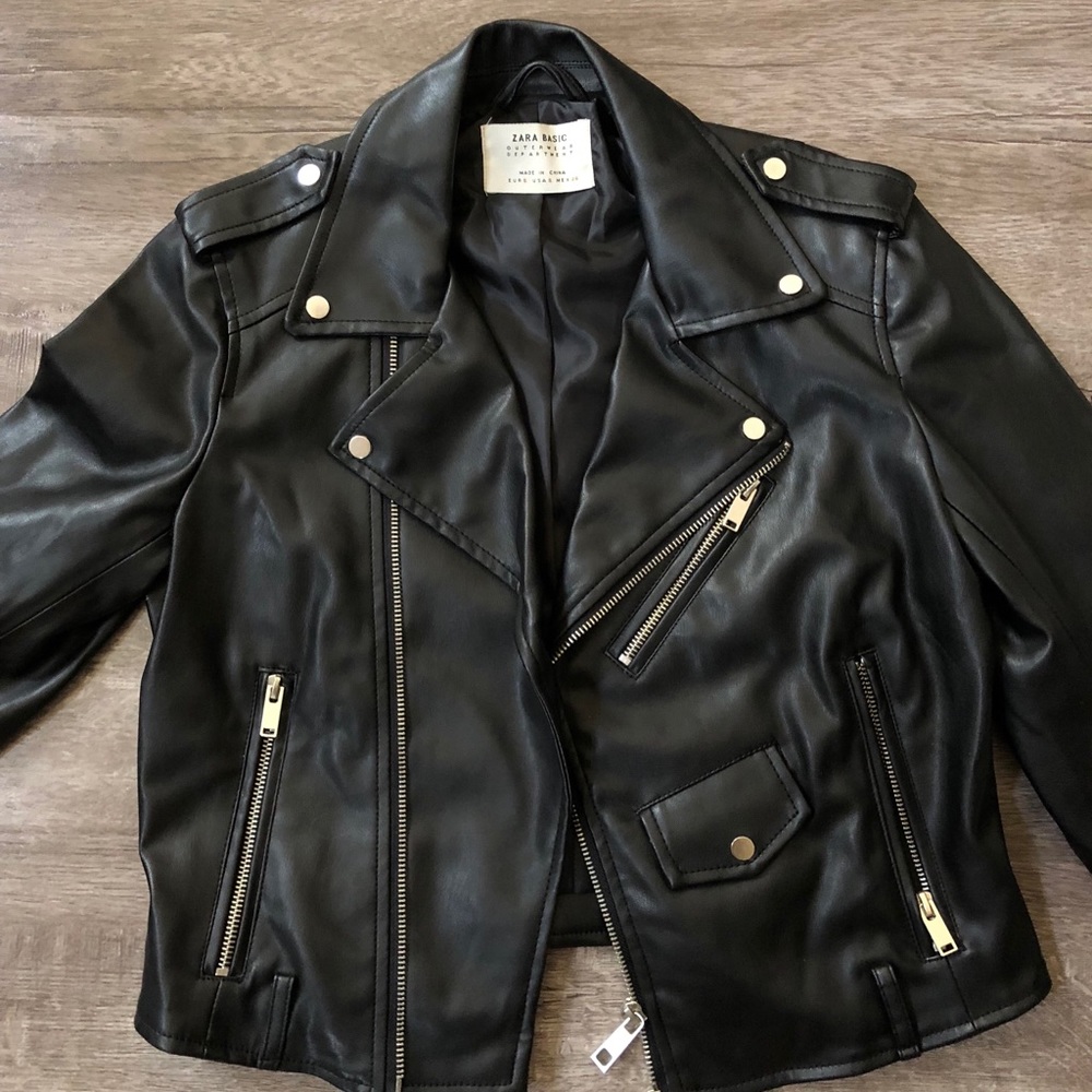 Zara Basics Leather Jacket